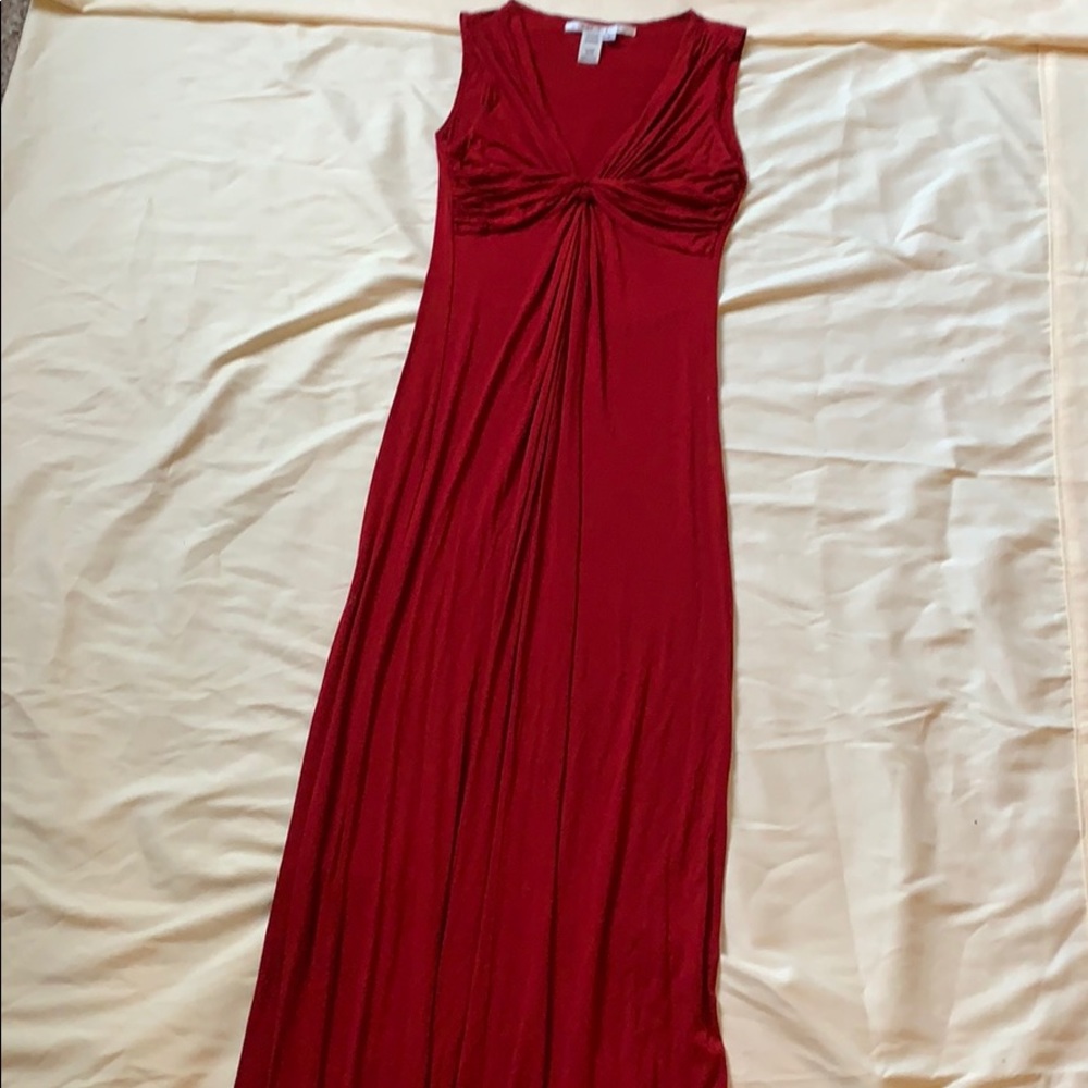 Red maxi dress